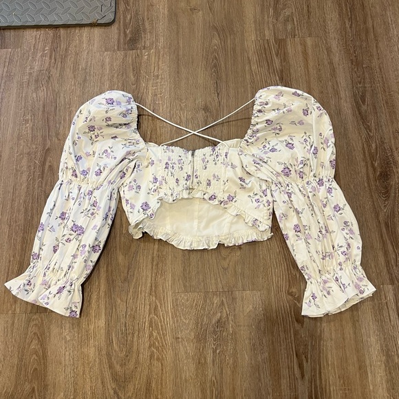 BNWT For Love and Lemons Leslie Blouse in Multi - Picture 12 of 14